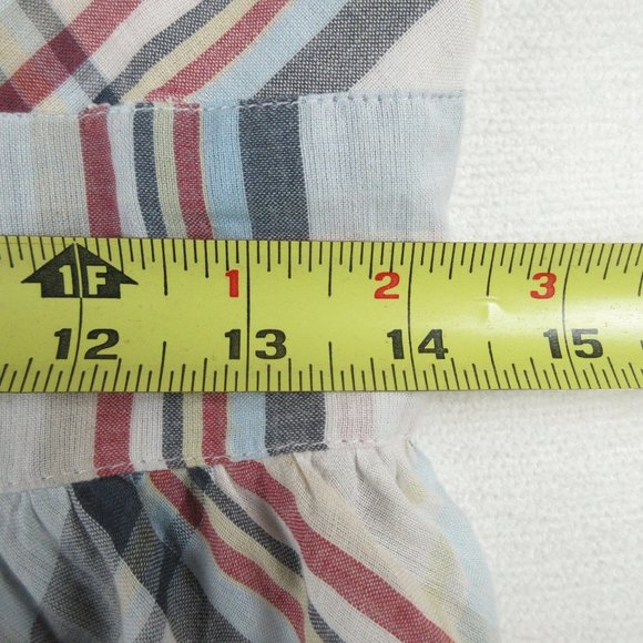 Lord & Taylor Plaid Dress Size M Red White Blue - Picture 7 of 10